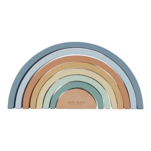 Houten Stapelregenboog - Blauw - Forest Friends
