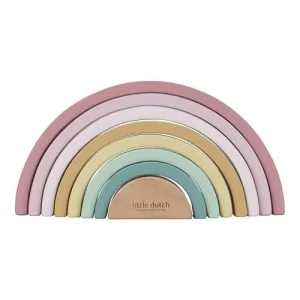Houten Stapelregenboog - Roze - Fairy Garden