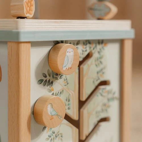 Houten activiteitenkubus - Blauw - Forest Friends – Image 8