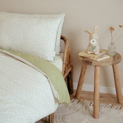 Eenpersoons dekbedovertrek - Groen - Essentials - Blueberry Leaves – Image 6