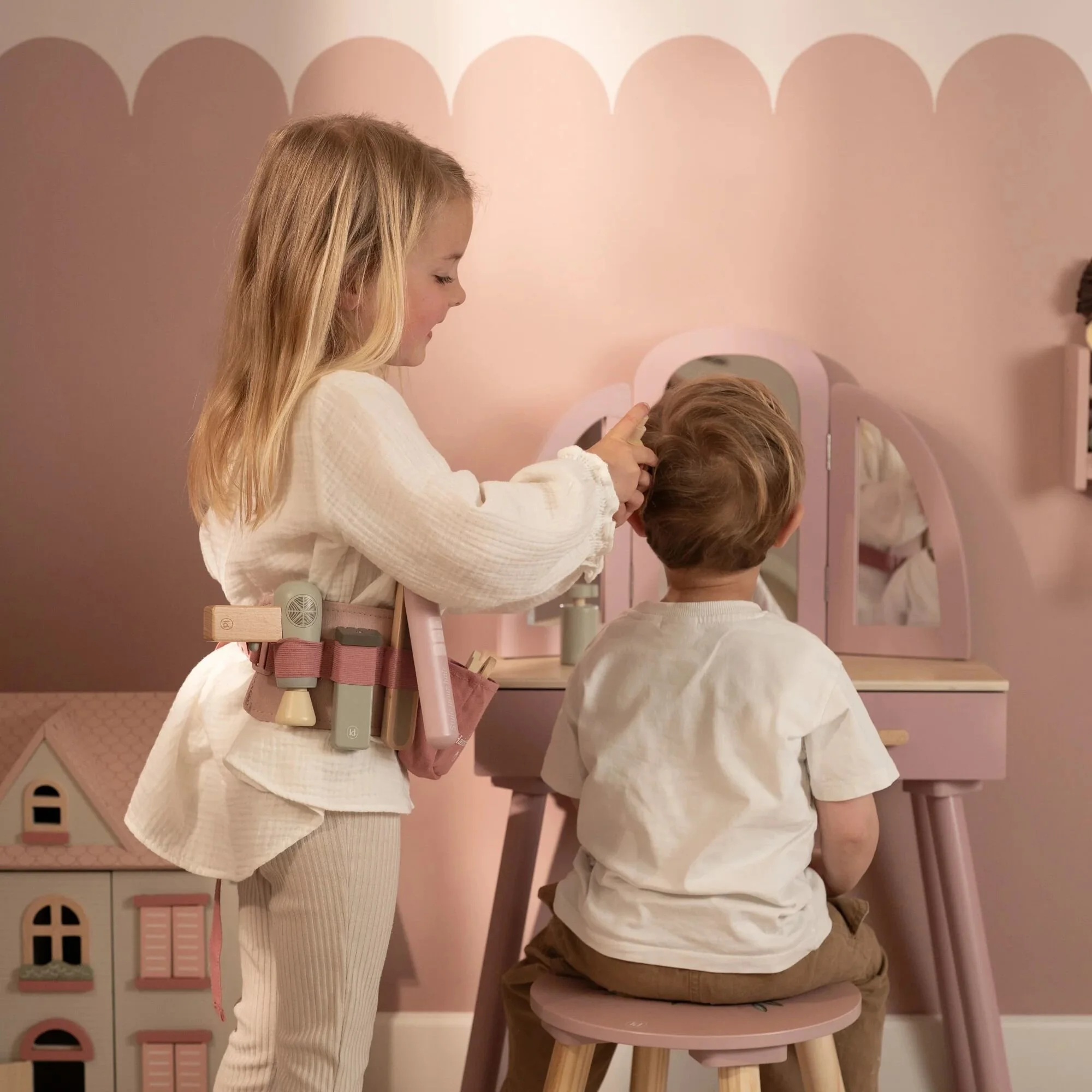 Houten kappersset – Roze – Essentials – Image 2