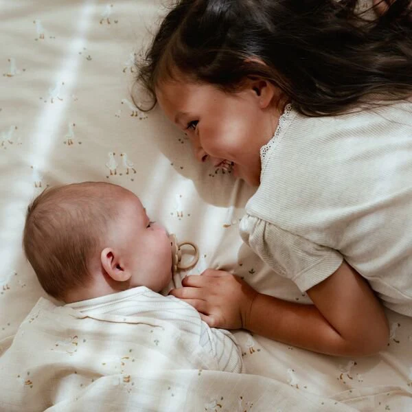 Ledikant deken - Beige - Little Goose - Moon & Stars – Image 4