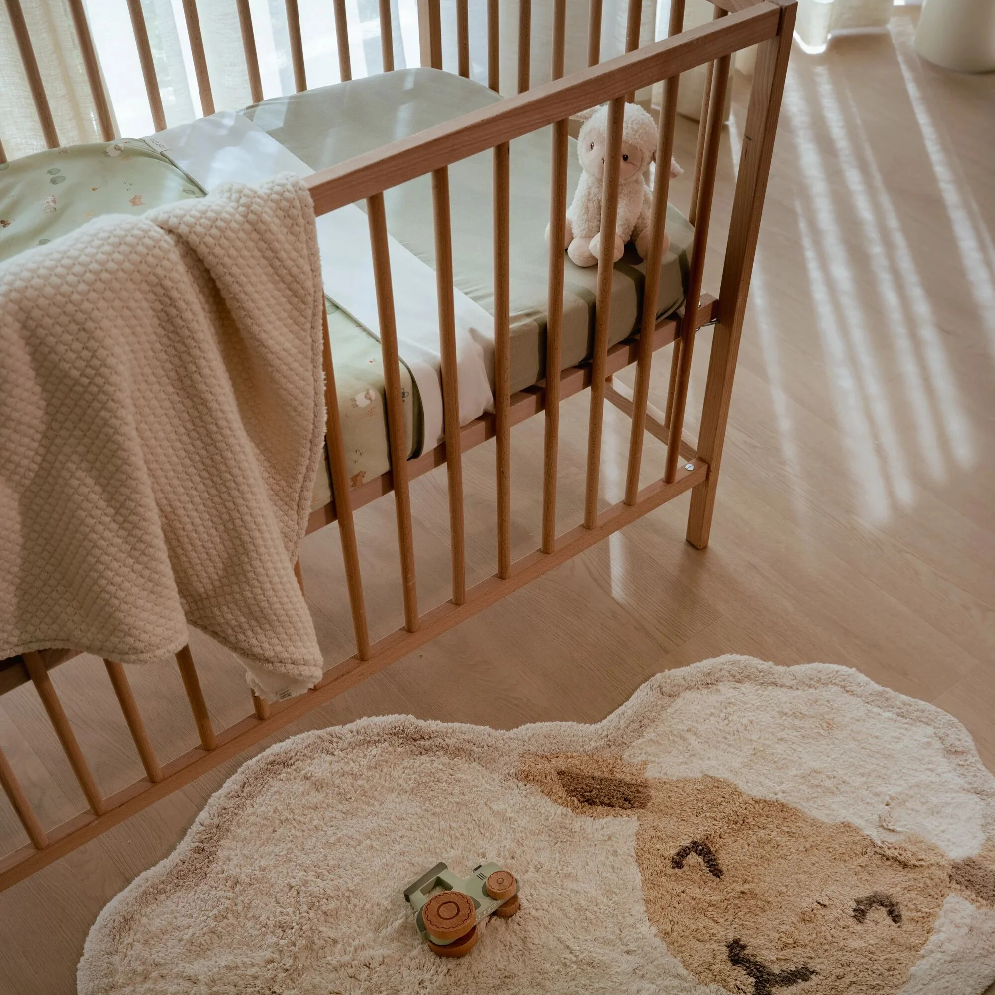 Gebreid ledikantdeken - Fleece – Wit – Essentials – Image 7