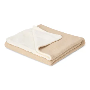 Gebreid wiegdeken - fleece - Beige - Essentials