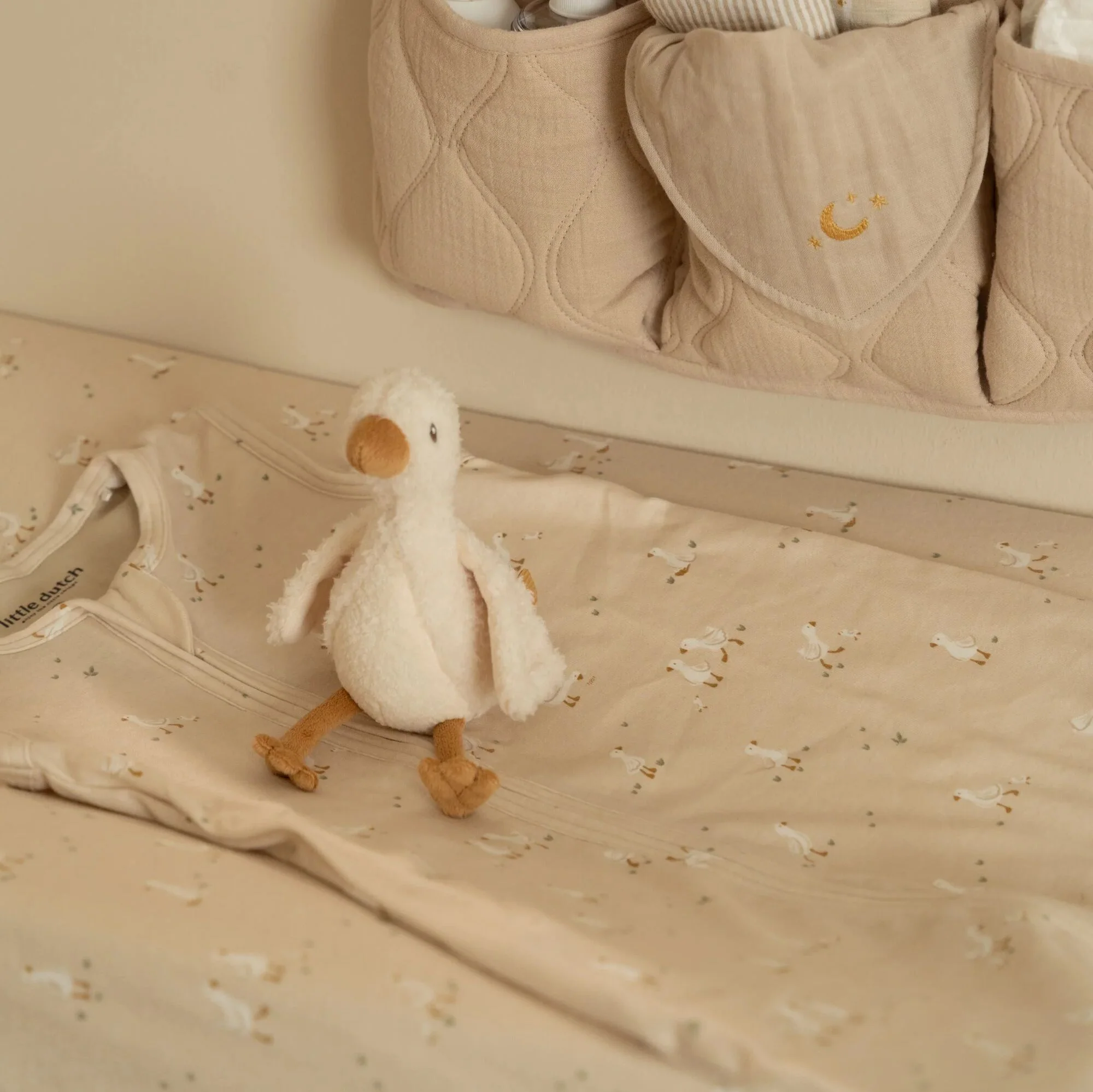 Aankleedkussenhoes - Beige - Newborn Naturals - Little Goose – Image 5
