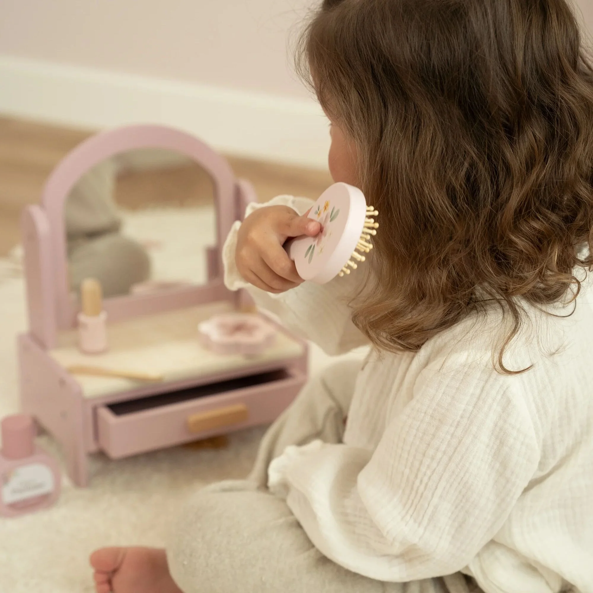 Houten kaptafel - Roze - Essentials – Image 4