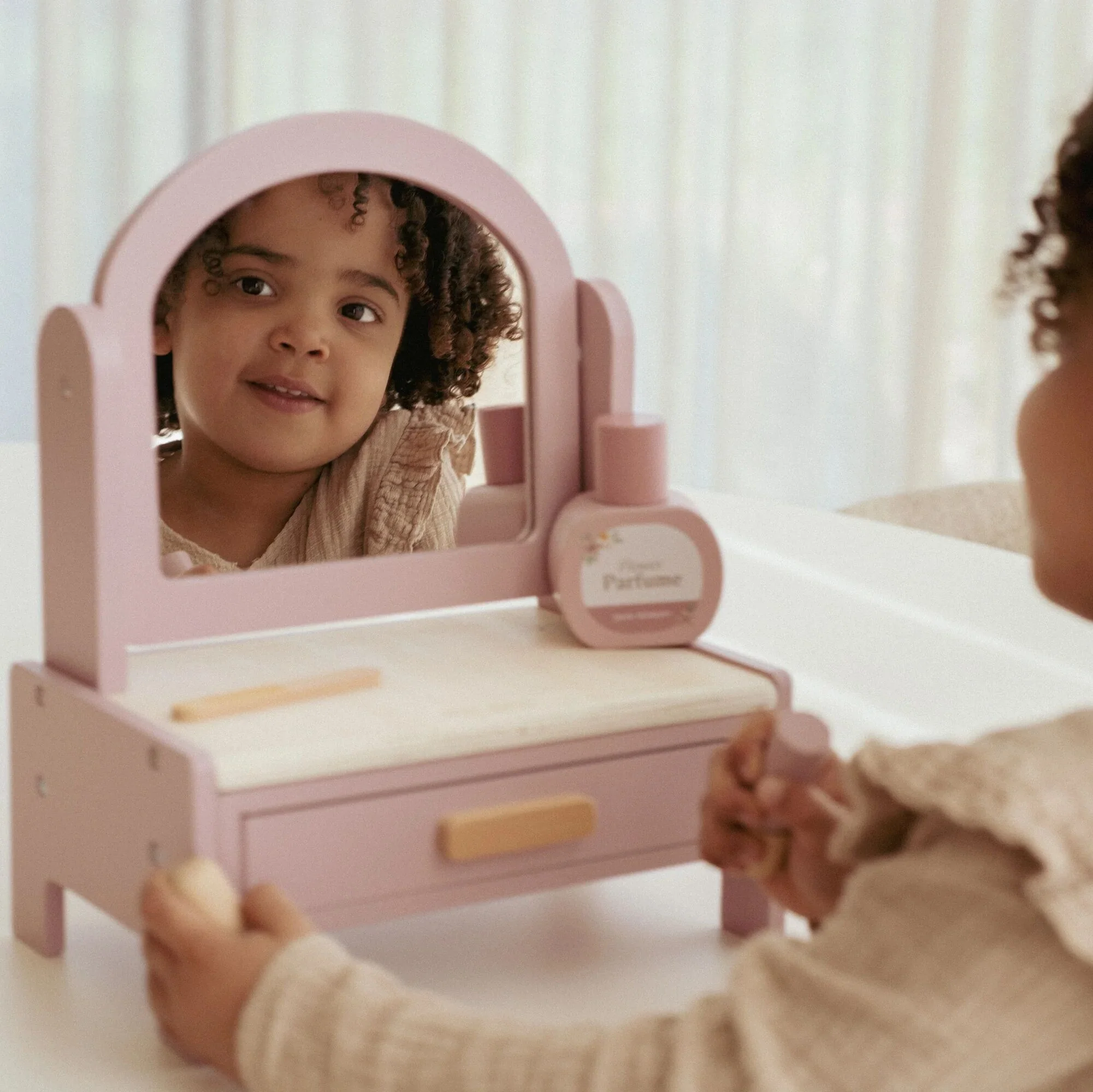 Houten kaptafel - Roze - Essentials – Image 7