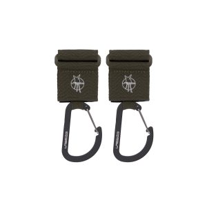 Lot de 2 attaches poussette avec mousqueton