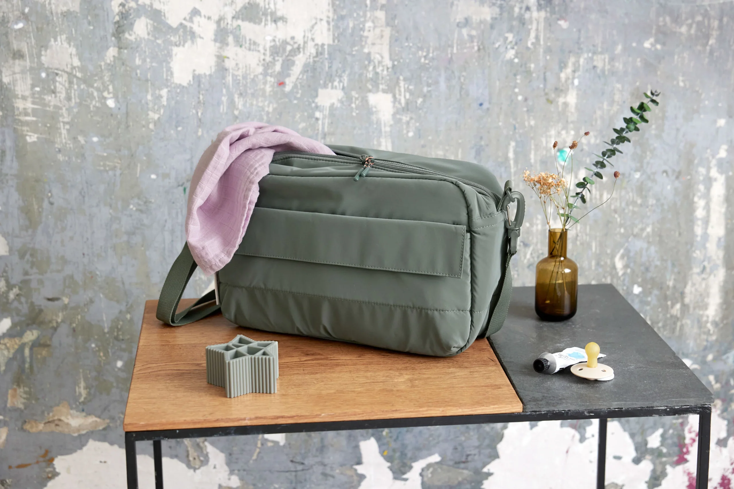 Sac organisateur de poussette olive – Image 3