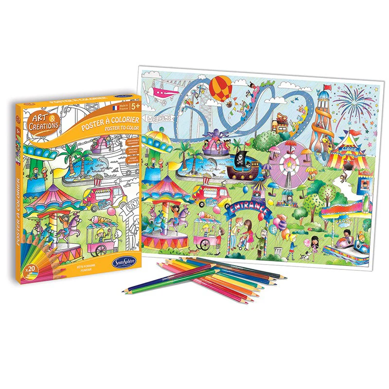 Poster à colorier fête foraine – Image 2