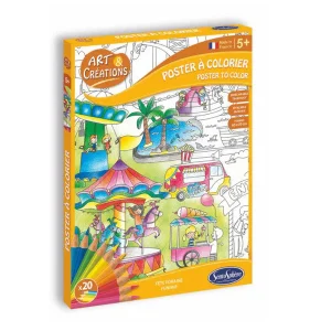 Poster à colorier fête foraine