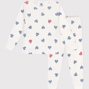 Pyjama enfant imprimé coeurs manches longues