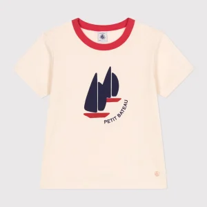 T-shirt coton imprimé voiliers - enfant