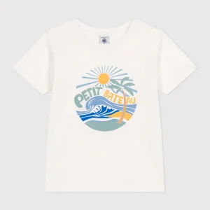 T-shirt coton imprimé plage - enfant