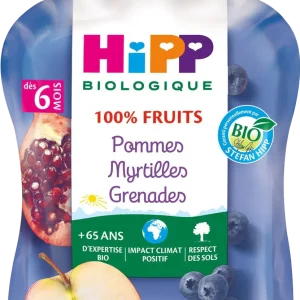 Gourde Pommes – Myrtilles – Grenades (90g)