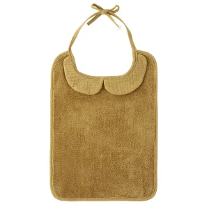 Grand bavoir bambou et gaze de coton - Noisette