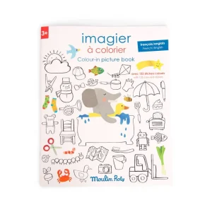 Imagier à colorier avec stickers - Les Popipop