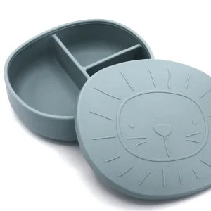 Lunch box lion avec couvercle en silicone - Jade
