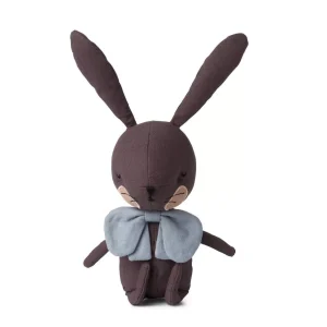Peluche Lapin gris dans sa boîte cadeau – doudou naissance