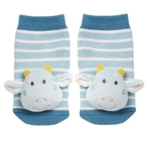 Chaussettes hochet dragon - bleues