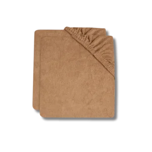 Housse matelas à langer en éponge - Biscuit (Lot de 2)