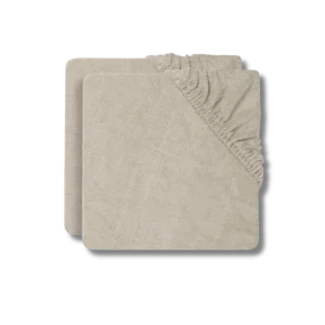 Housse matelas à langer en éponge - Nougat (Lot de 2)