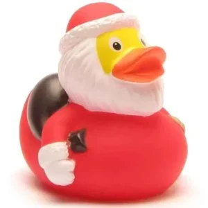 Canard en caoutchouc Père Noël avec sac et cloche