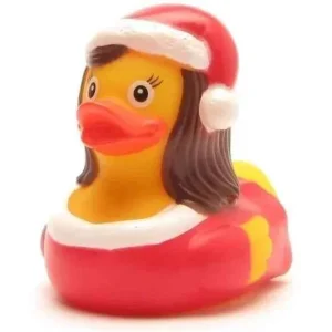 Canard en caoutchouc Mère Noël